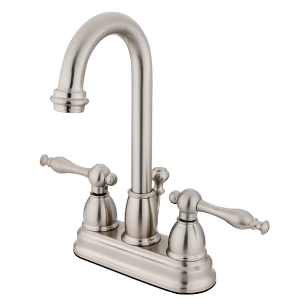 4" Centerset Bathroom Faucet, Brushed Nickel